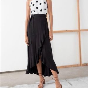 And other stories - Ruffle wrap maxi skirt size 2
